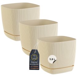 3er-Set ENGELLAND Blumentöpfe 21×21 cm Beige...