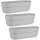 ENGELLAND 3er Set Blumenkästen Grau 50 cm – mit Wasserspeicher, Drainage & Abstandshalter
