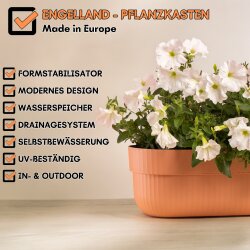 ENGELLAND 3er Set Blumenkästen Anthrazit 50 cm mit...