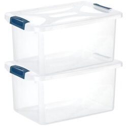 Stapelbare Aufbewahrungsboxen 2er Set 16 L...