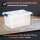 Stapelbare Aufbewahrungsboxen 2er Set 16 L dunkelblau-transparent mit Deckel & Clips BPA-frei