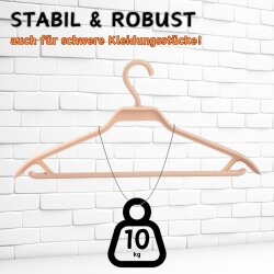 ENGELLAND Kleiderbügel Set 9-er Apricot – rutschfest, verstellbar & stabil, ideal für ein harmonisches Kleiderschrankbild