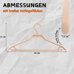 ENGELLAND Kleiderbügel Set 9-er Apricot – rutschfest, verstellbar & stabil, ideal für ein harmonisches Kleiderschrankbild