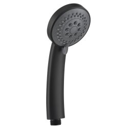 Handbrause 3 Strahlarten mit Wasserstop – schwarz,...
