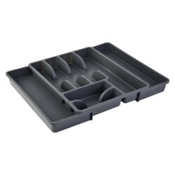 Verstellbarer Besteckkasten 29-51 cm Anthrazit BPA-frei...