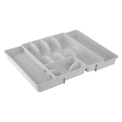Verstellbarer Besteckkasten 29–51 cm Hellgrau...