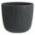 ENGELLAND Blumentopf Ø34 cm Anthrazit – 20 L, Rillenoptik, wetterfest mit Drainagesystem