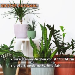 ENGELLAND 2er-Set Blumentopf Ø 34 cm Flieder – wetterfest mit integriertem Drainagesystem
