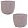 ENGELLAND 2er-Set Blumentopf Ø 34 cm Flieder – wetterfest mit integriertem Drainagesystem