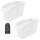 Kühlschrank Organizer Box 2er Set 29 × 13 × 17,5 cm Weiß für platzsparende Ordnung