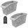 Kühlschrank Organizer Box 2er Set 29×13×17,5 cm Grau für platzsparende Ordnung