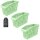 Kühlschrank Organizer Box 3er Set 29×13×17,5 cm Mint für platzsparende Ordnung