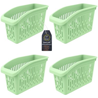 Kühlschrank Organizer Box 4er Set 29×13×17,5 cm Mint für platzsparende Ordnung