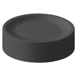 ENGELLAND 20er Set Kunststoffteller 23,5 cm Anthrazit...