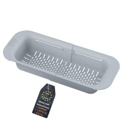 Ausziehbares Abtropf-Sieb Grau 34-46 cm BPA-frei...