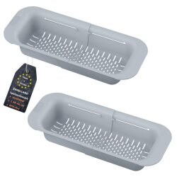 Ausziehbares Abtropf-Sieb Grau 34-46 cm BPA-frei...