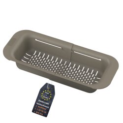 Ausziehbares Abtropf-Sieb Braun 34-46 cm BPA-frei...