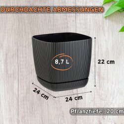 3x ENGELLAND Drainagentopf 24 cm – Stilvolles...