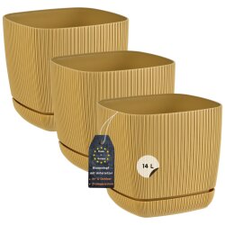 ENGELLAND 3er Set Pflanztopf Ø 28 cm Ockergelb...