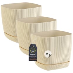 ENGELLAND 3er-Set Blumentöpfe Ø 28 cm Beige...