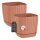 ENGELLAND 2er-Set Drainage Töpfe Ø 28 cm Terrakotta – Pflanzkübel mit Untersetzer