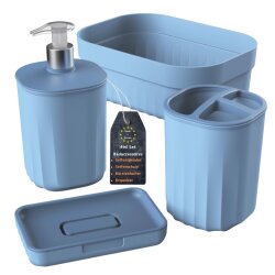 Engelland 4 teiliges Badezimmer Set Pastell-Blau –...