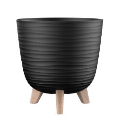 ENGELLAND Blumentopf Ø 20 cm Schwarz – mit...