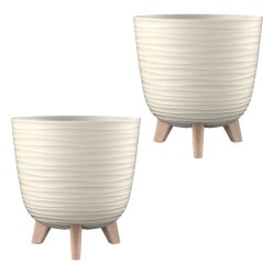 ENGELLAND 2er-Set Blumentöpfe Beige Ø 20 cm...