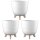 Engelland - 3 x Blumentopf mit Füßen & Bewässerungssystem, Weiß, Ø 28 cm