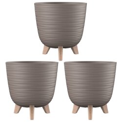 ENGELLAND 3er Set Blumentöpfe Braun Ø28 cm...