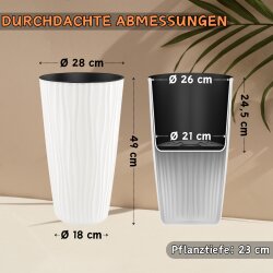 ENGELLAND Blumenkübel Weiß...