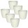 ENGELLAND Blumentopf 6er-Set Beige Ø 14 cm mit Selbstbewässerungssystem & Drainage – platzsparend & modern
