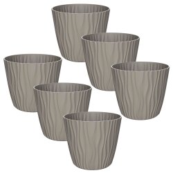 ENGELLAND 6er Set Blumentöpfe 19 cm mit...