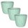 ENGELLAND Blumentopf 3er-Set Mint Ø 19 cm mit Selbstbewässerungssystem & Drainage – dekorative Pflanztöpfe für Innen & Außen