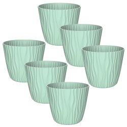 ENGELLAND Blumentopf 6er-Set Mint Ø 19 cm mit...