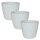 ENGELLAND Blumentopf 3er-Set Hellgrau Ø 19 cm mit Selbstbewässerungssystem & Drainage – moderne Pflanztöpfe für Innen & Außen