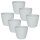 ENGELLAND Blumentopf 6er-Set Hellgrau Ø 19 cm mit Selbstbewässerungssystem & Drainage – langlebige Pflanztöpfe für Innen & Außen