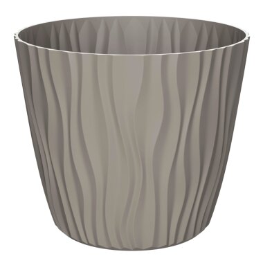 Engelland Blumentopf Ø 29 cm mit Bewässerungssystem – wetterfest & UV-resistent, Braun