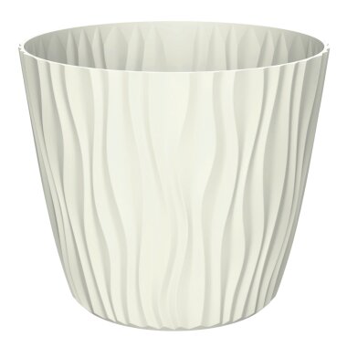 Engelland Blumentopf Ø 39 cm mit Bewässerungssystem – stilvoll, UV-resistent & wetterfest, Beige