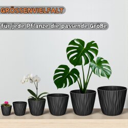 Engelland Blumentopf Ø 39 cm mit Bewässerungssystem – stilvoll, UV-resistent & wetterfest, Beige