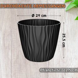 Engelland 2er-Set Blumentöpfe Ø 29 cm mit...