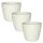 Engelland 3er-Set Blumentöpfe Ø 29 cm mit Bewässerungssystem – stilvoll & wetterfest, Beige
