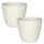 Engelland 2er-Set Blumentöpfe Ø 39 cm mit Bewässerungssystem – stilvoll & wetterfest, Beige