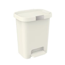 ENGELLAND 25 L Mülleimer Beige – Treteimer mit...