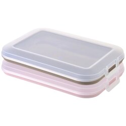 ENGELLAND Frischhaltedosen 2er Set Braun Rosa BPA-frei...