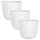 ENGELLAND Blumentopf 3er-Set Ø 23 cm mit Untersetzer & Bewässerungssystem Weiß