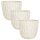 ENGELLAND Blumentopf 3er-Set Ø 23 cm mit Untersetzer & Bewässerungssystem Sand/Beige