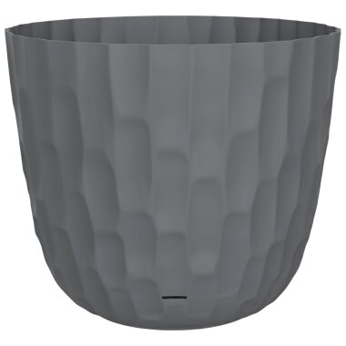ENGELLAND Blumentopf Ø 29 cm mit Untersetzer & Bewässerungssystem Anthrazit