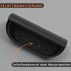 Engelland 2er Set Blumenkasten für Balkon Zaun Anthrazit 49 cm mit Wasserspeicher