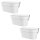 Engelland 3er Set Blumenkasten für Balkon Zaun Weiß 49 cm mit Wasserspeicher